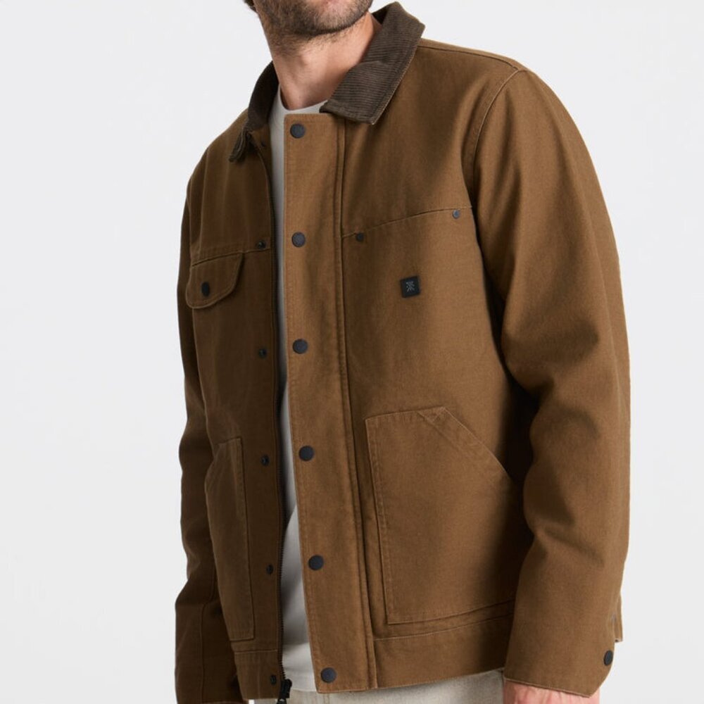New Mens sz M Roark Open Roads Waxed Canvas Jacket outdoors fashion button up - Picture 10 of 11